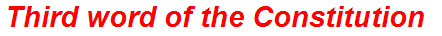 Third word of the Constitution