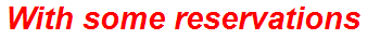 With some reservations