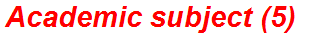 Academic subject (5)
