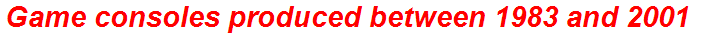 Game consoles produced between 1983 and 2001
