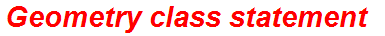 Geometry class statement