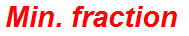 Min. fraction