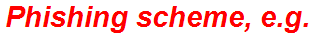 Phishing scheme, e.g.