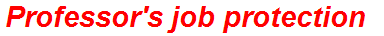 Professor's job protection