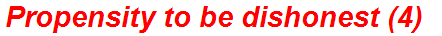 Propensity to be dishonest (4)